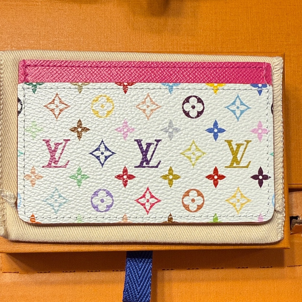 Louis Vuitton 
Murakami Pink and Multicolor Card Holder sold out online